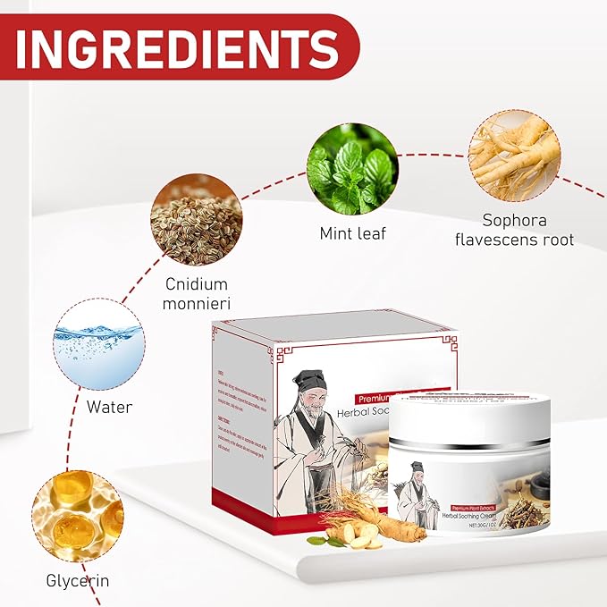 Herbal Body Care Cream, Natural Herbal Soothing Cream, Relieves Dry and Tight Skin, Soothing Skin, Relieves Itching, for Natural Relief of Problems for All Skins Types (2pcs)