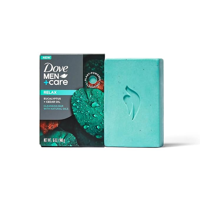 DOVE MEN CARE Plant-Based with Eucalyptus and Moisture for men`s skin, 5 Ounce (pack of 4)
