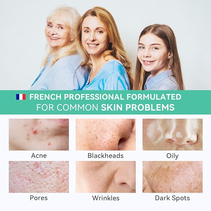 Tea Tree Peel-Off Jelly Face Mask Powder, Professional Spa-Quality Alginate Facial Mask for Deep Cleansing, Blackhead & Acne Removal, 8 Sachet, Made in France