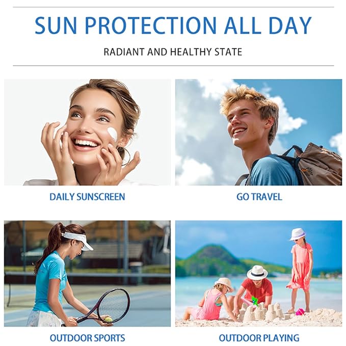 2PCS Centella Sunscreen SPF 50 - Long-Lasting Protection - No White Cast - Moisturizing & Non-Greasy - Centella Madagascar Sunscreen - Hyalu Cica Water-fit Sun Serum 50 ML for Face Body