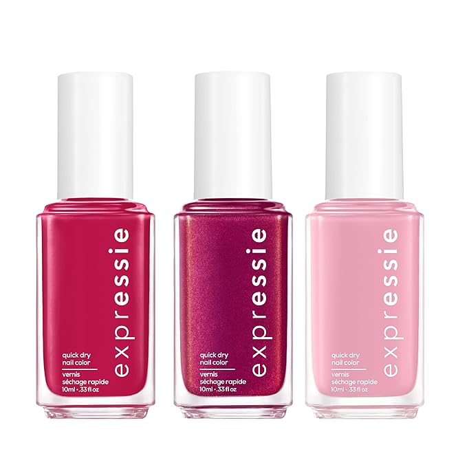 Essie Expressie Quick-Dry Nail Polish Set, Pink Velvet Magenta