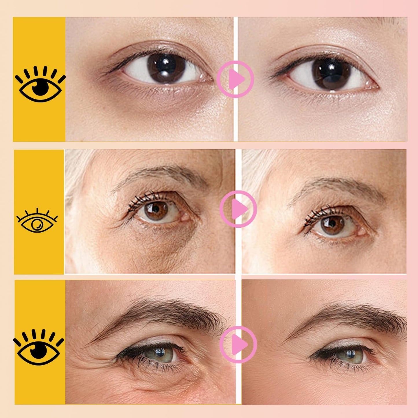 32 Pairs Eye Masks & Lip Masks, Collagen Crystal Lip Mask and Eye Mask, Crystal Collagen Eye Patches for Puffy Eyes, Effectively Eliminates Dark Circles and Eye Bags, Reduces Lip Wrinkles