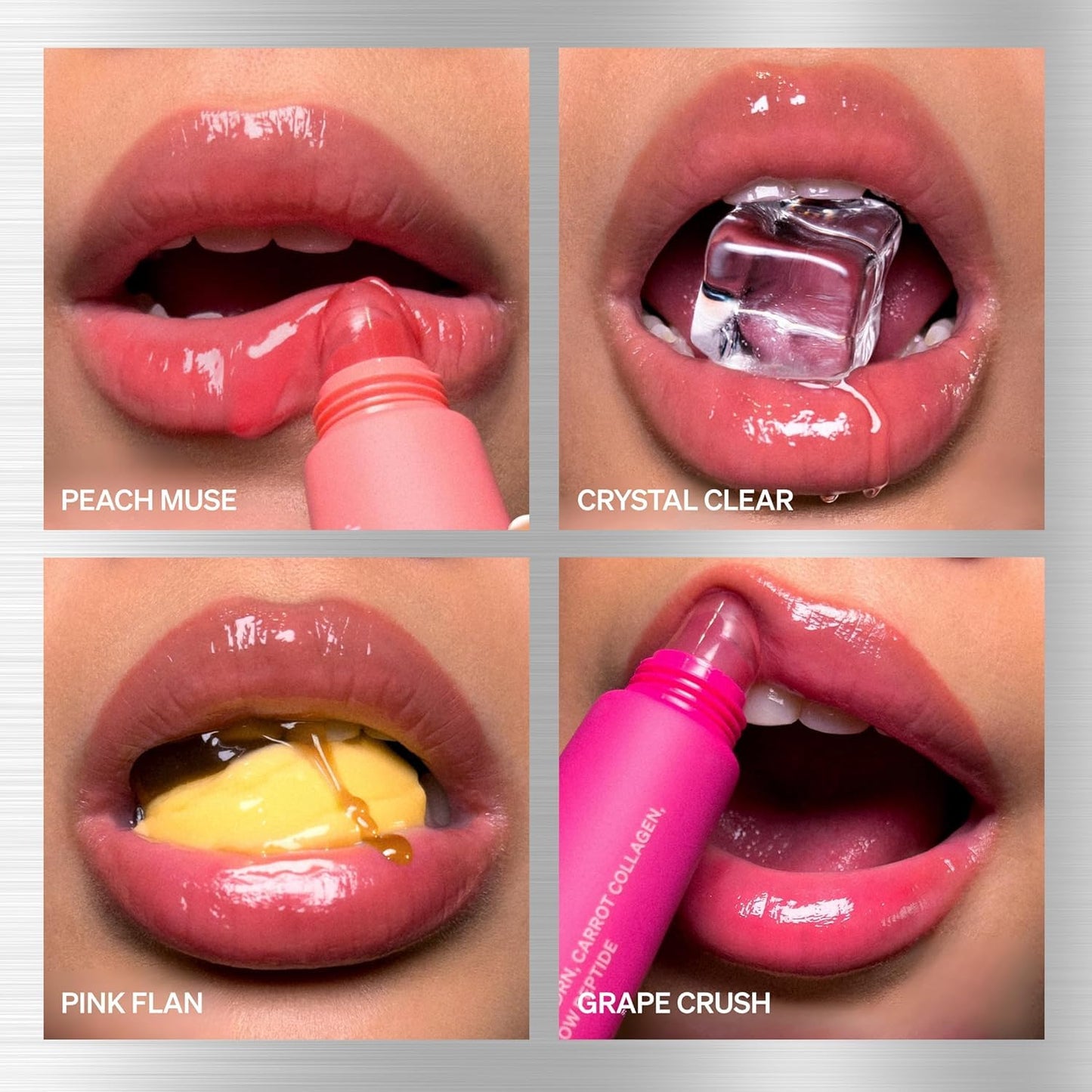 KNEMO LipLock Jelly Serum for Dry Lips, Long-Lasting, Hydrating, Plumping, Glossy Mask with Rose PDRN, Carrot Collagen, Pillow Peptide, Moisturizing Tinted Lip Balm. (Peach Muse)