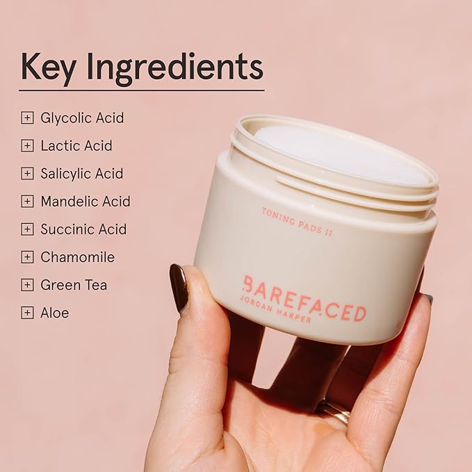 Barefaced Clear Skin Duo - Toning Pads & Toning Pads II - Renew, Resurface and Clear Dull, Dry or Acne-Prone Skin