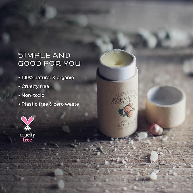 Farmstead Apothecary, Lip Balm Apricot, 0.25