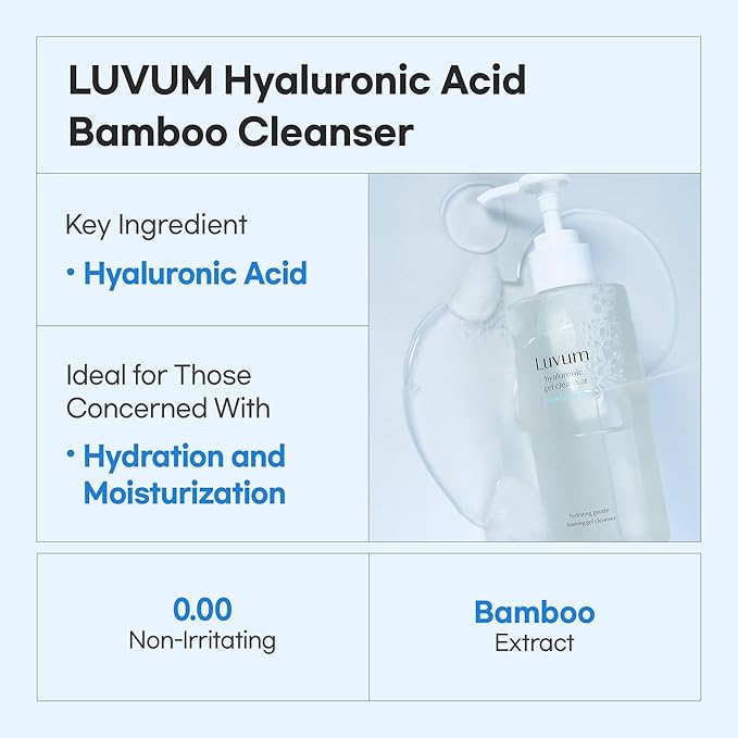 Bamboo Hyaluronic Moisture Gel Cleanser, Hyaluronic Acid, Non-Irritating, 6.76 fl. oz
