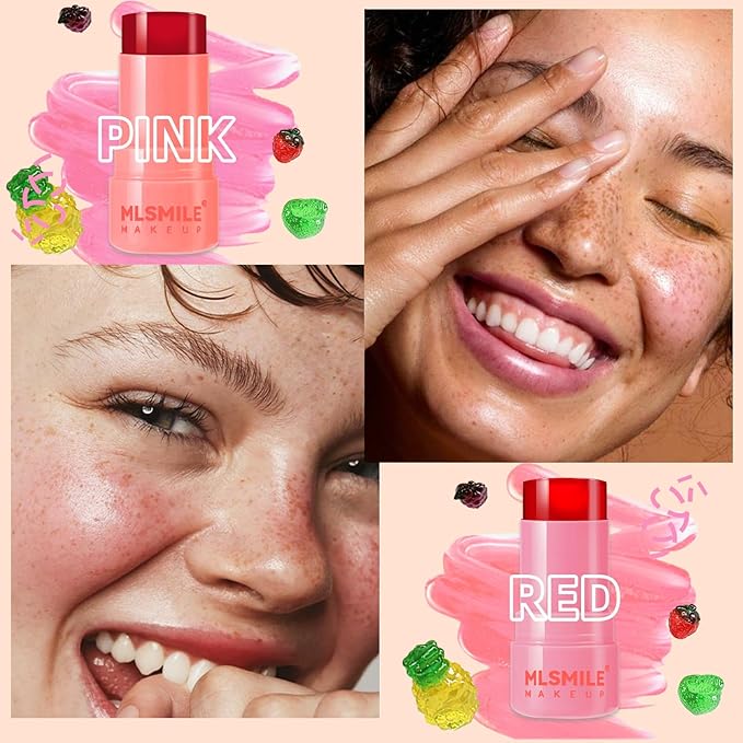 2PCS Cooling Water Jelly Tint Blush Stick Lips Cooling