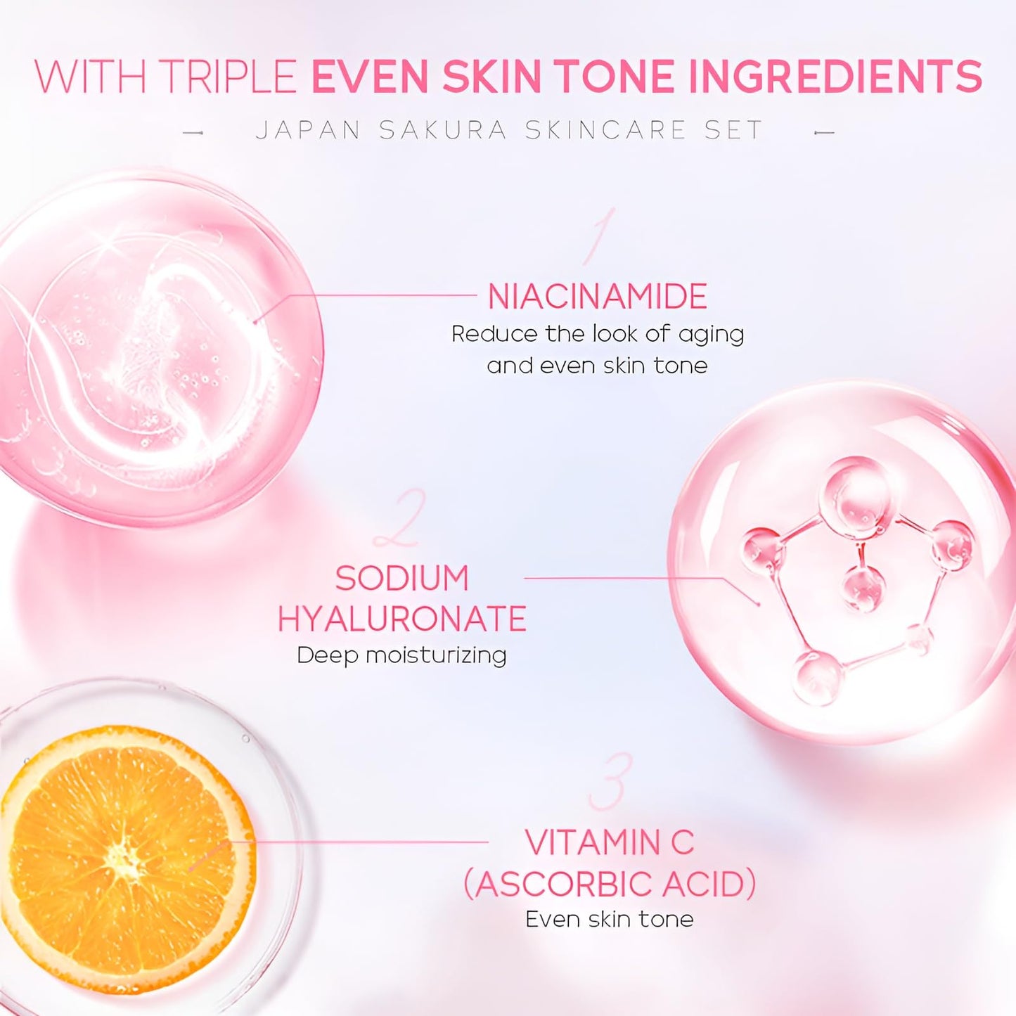 LAIKOU Sakura Skincare Set for Teen Girls, Complete 34PCS Face Care Kit, Christmas Pamper Gift Set for Women & Teenage Girls, Hydrating & Nourishing Travel-Friendly Daily Facial Skincare Routine