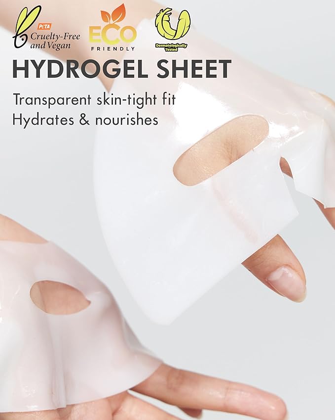 DERMAL Vitamin Hydrogel Melting Jelly Gel Mask 4ea - Korean Overnight Face Mask with Vitamin Complex - Anti Aging & Evens Skin for Radiant Skin - Korean Skincare