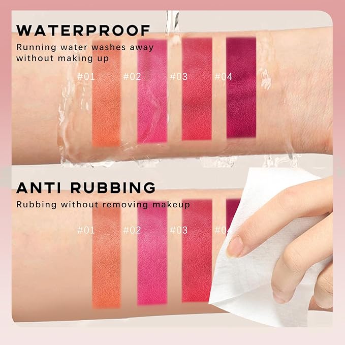 Lip Stain Marker,Nude Pink Lip Tint Stain Pen Liner,Hydrating