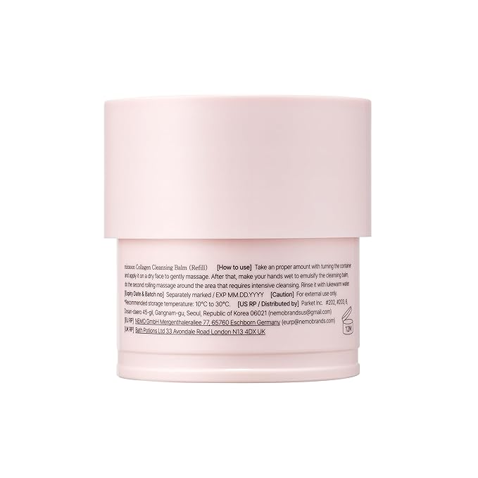 mixsoon Collagen Cleansing Balm Refill, Non-Greasy Soft Melting Lightweight Grinding Balm Hydrating Remover For Korean Glass Skin Care 1.69 Oz. / 50ml