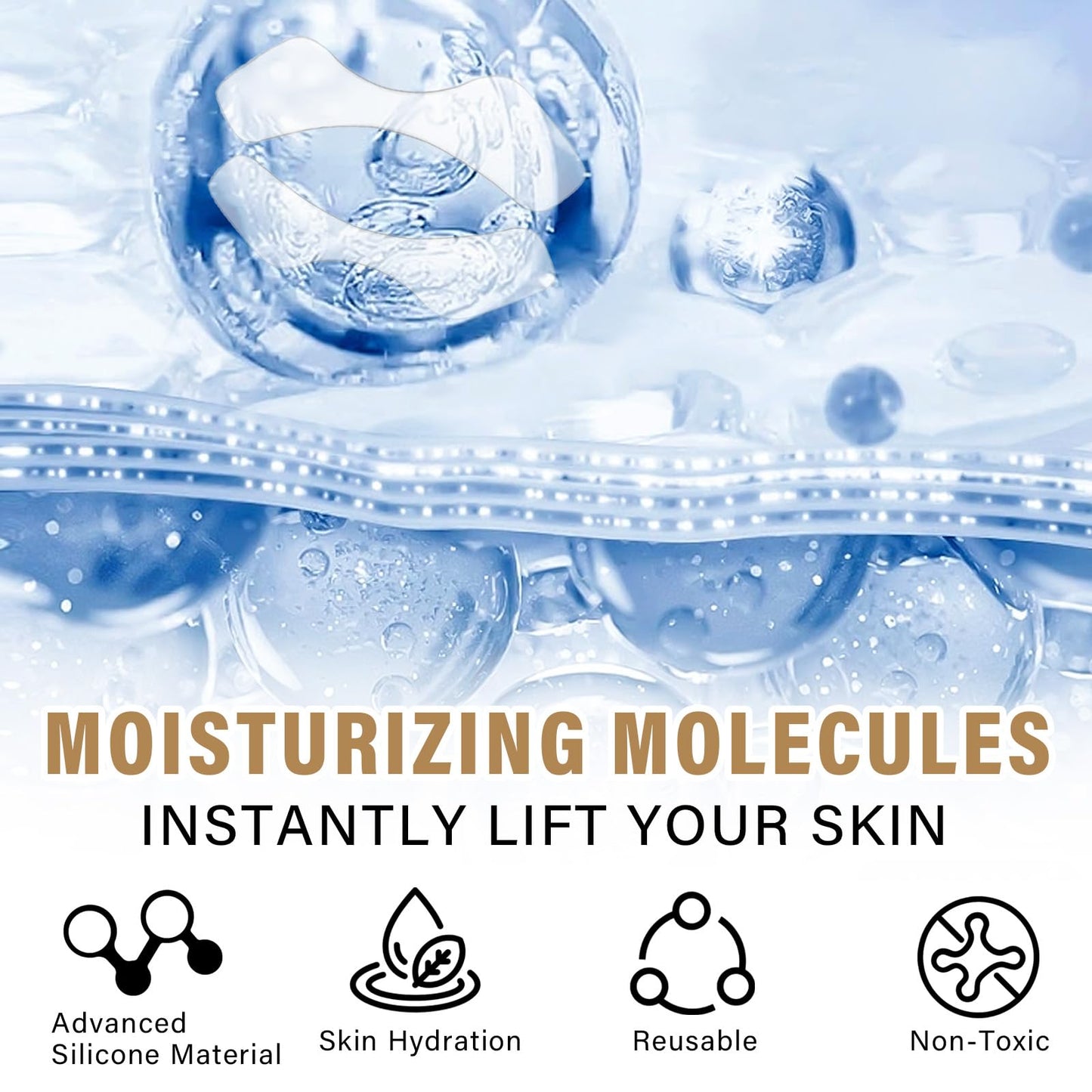 Hajoyful Anti Wrinkle Patches for Lip, Smile Line patches, Silicone Sticker for Smooth Fine Lines, Collagen Mask for Lip Lift, Fast Acting