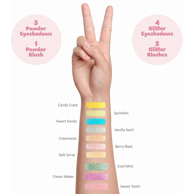 Expressions Cool Glisten & Glitter Makeup Palette 10