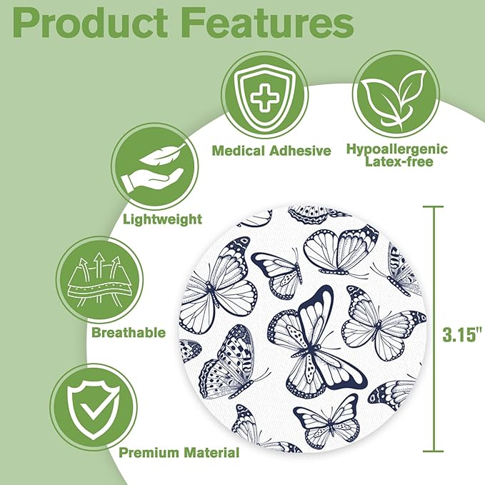 G7 Over Patches 20 Pack Waterproof Adhesive Patch for Dexcom G7 & Stelo CGM Tape Non-Glue Central Stelo Overpatch Hypoallergenic & Latex-Free Long Stay for 15 Days