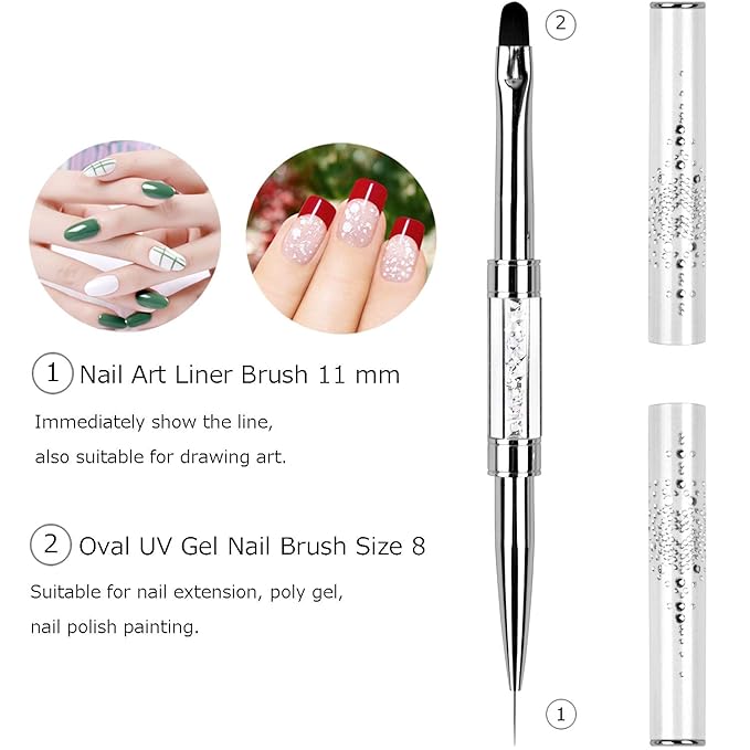 1pcs dual-ended nail design brush