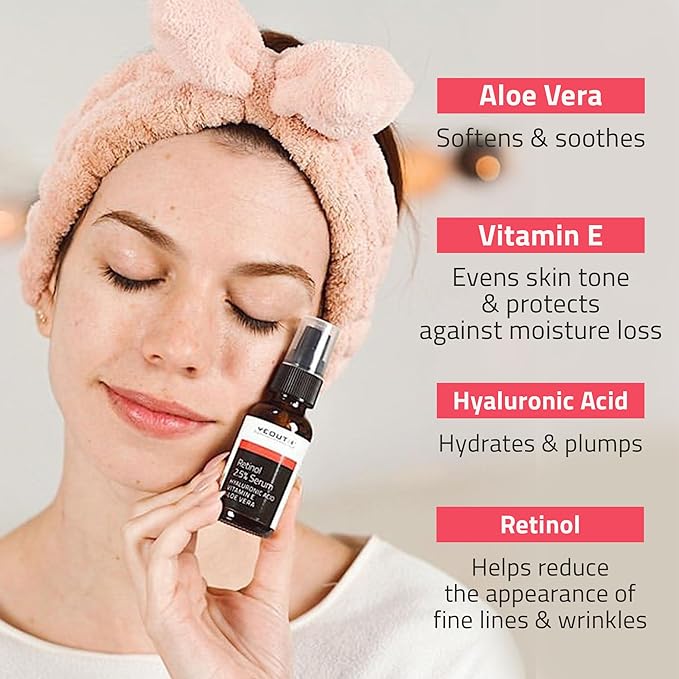 YEOUTH Retinol Serum for Face with Hyaluronic Acid & Vitamin E, Hydrating Retinol Face Serum, Skin Care Suitable for All Skin Types 1oz