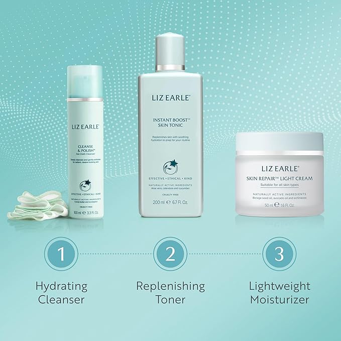 Liz Earle Skin Repair Light Face Cream - Hydration-Boosting Face Moisturizer with a Silky, Lightweight Texture - Balances & Hydrates Skin for a Healthy, Radiant Glow (50 ml)