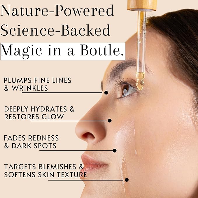 100% Organic Tsubaki Face Oil & Under-Eye Serum. With Jojoba, Calendula, & Rice Bran - Hydrating & Brightening for Glowing Skin, Dark Spots & Even Skin Tone, Moisturizing Anti Aging Serum by Finally