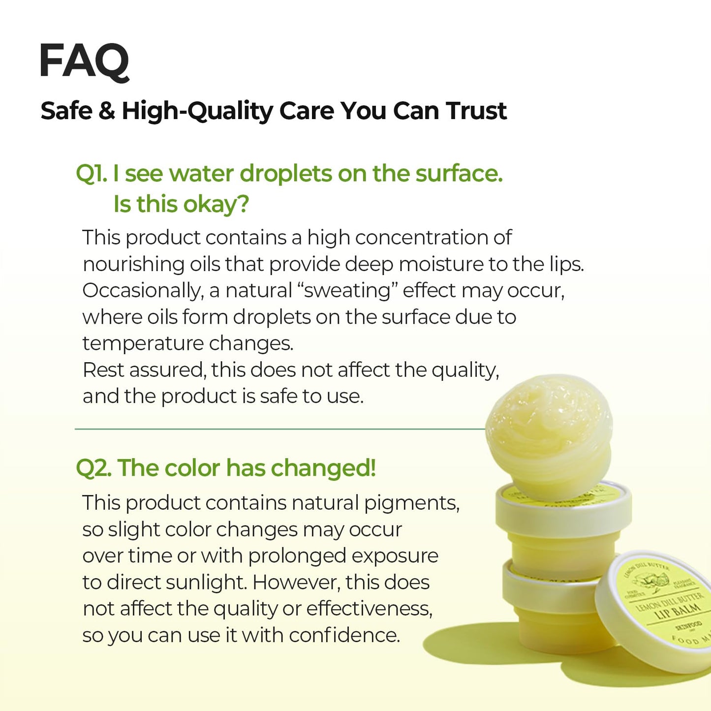 SKINFOOD Lemon Dill Butter Lip Balm, Korean Glowing Organic Lip Butter for Every moment, Nourishing Lip Care for Firm, Hydrating & Moisturizing Lip Balm, Vegan (0.71 fl. oz.)