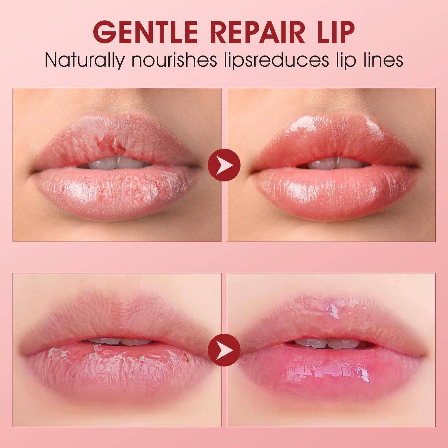 Lip Scrub & Lip Mask Set, Cherry Lip Exfoliator Scrub, Christmas Gifts Stocking Stuffers Gift for Women, Overnight Suger Lip Treatment, Repair Dry Cracked Lips - with Lip Brush (10g*2)