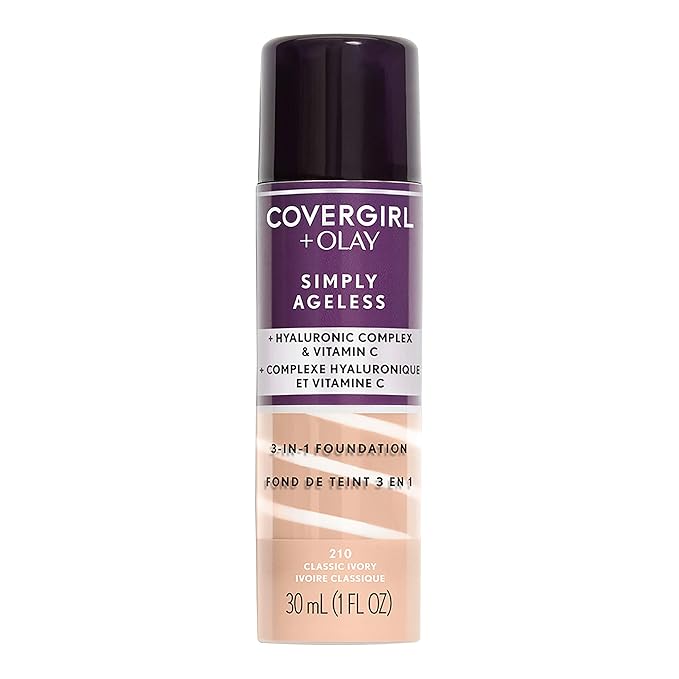 COVERGIRL+OLAY Simply Ageless 3-in-1 Liquid Foundation, Classic Ivory 20g