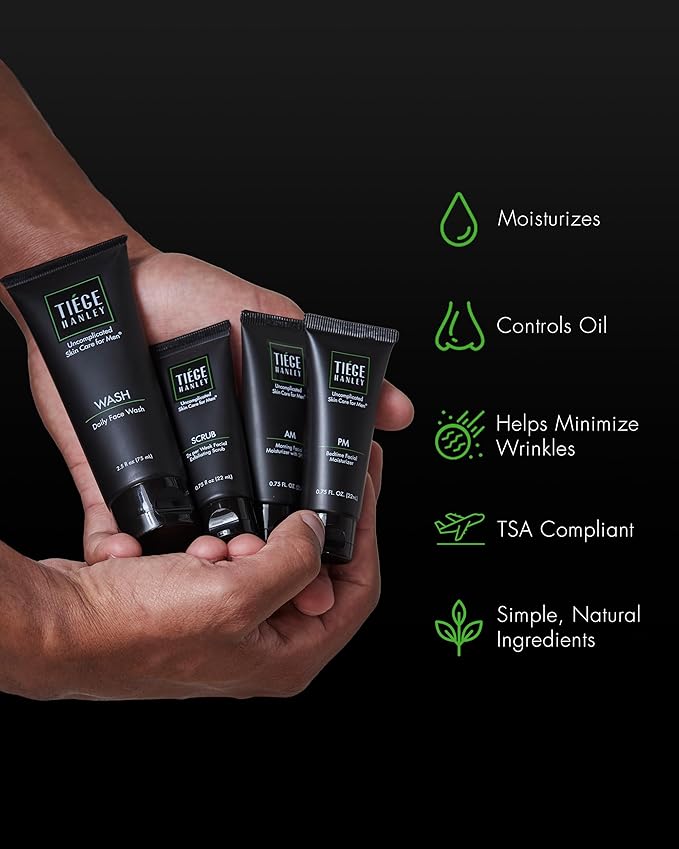 Tiege Hanley Mens Skin Care Set, Essential Skin Tiege