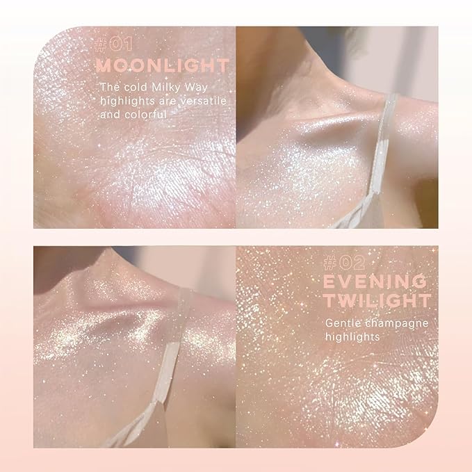 Highlighter Makeup Powder, Body Shimmer Sparkle Face Highlighter Women01#
