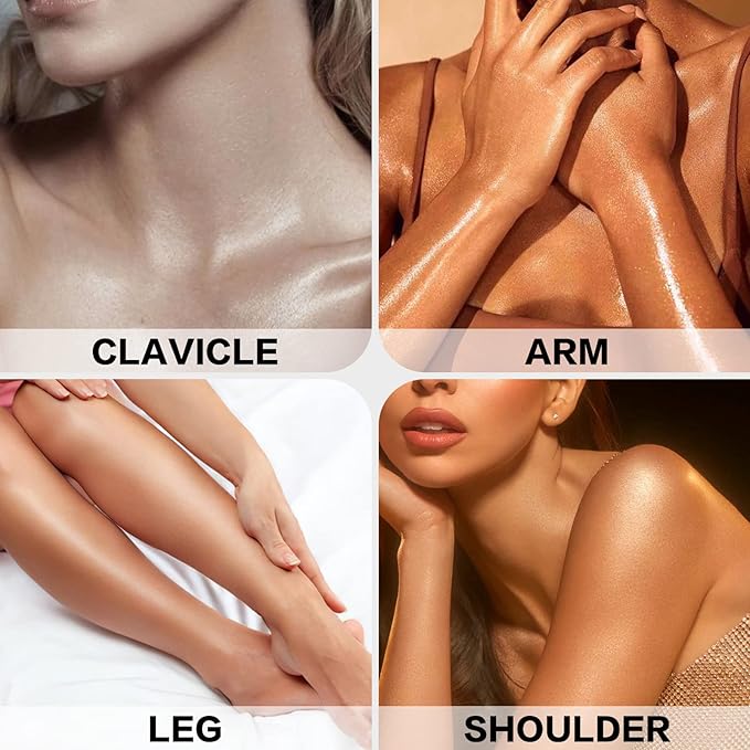 FOCALLURE Starfall Glowing Liquid Highlighter, Shimmering Body Oil,