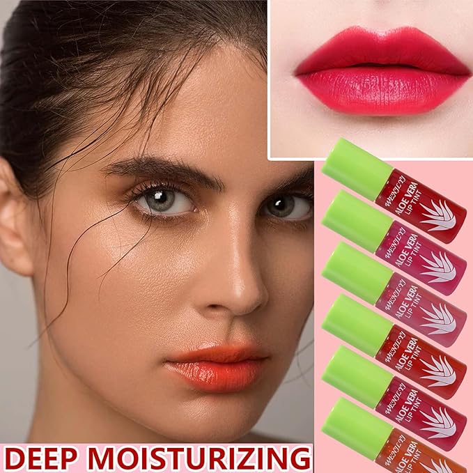 6 Colors Lip Tint Stain Set,Mini Velvet Lip Long