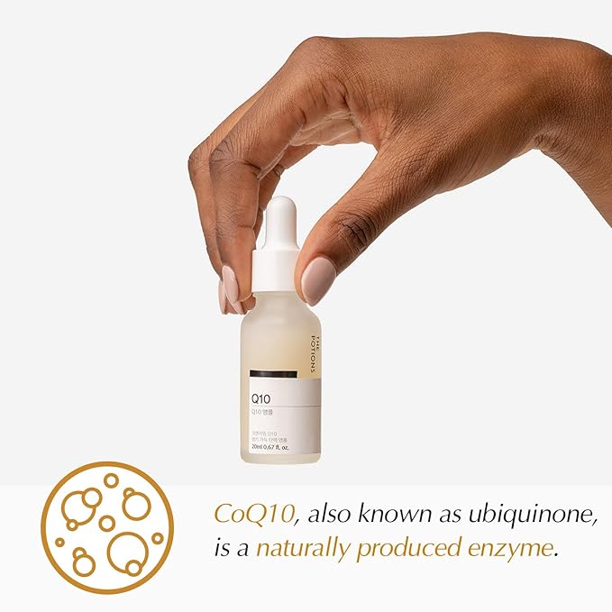 The Potions Coenzyme Q10 Face Serum – Hydrating Facial Serum for Women & Men, Energizes Dull Skin, Customizable Minimal Formula, Multi-Use Skincare for Dry Skin, 0.67 fl oz