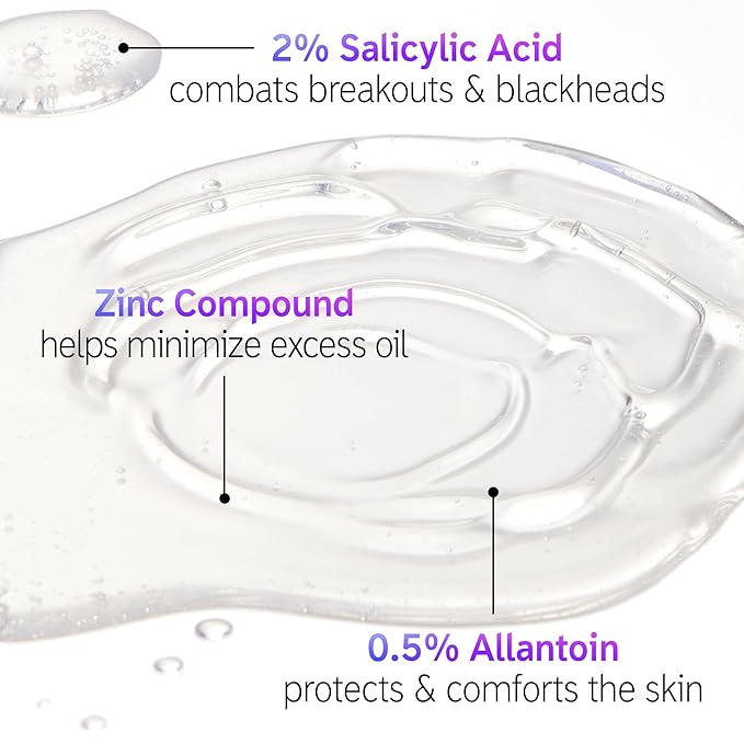 The INKEY List Salicylic Acid Cleanser, Face Wash for Blemishes, Blackheads, Oily Skin and Breakouts, Non-Drying Facial Cleanser Safe for All Skin Types, 5.0 fl oz