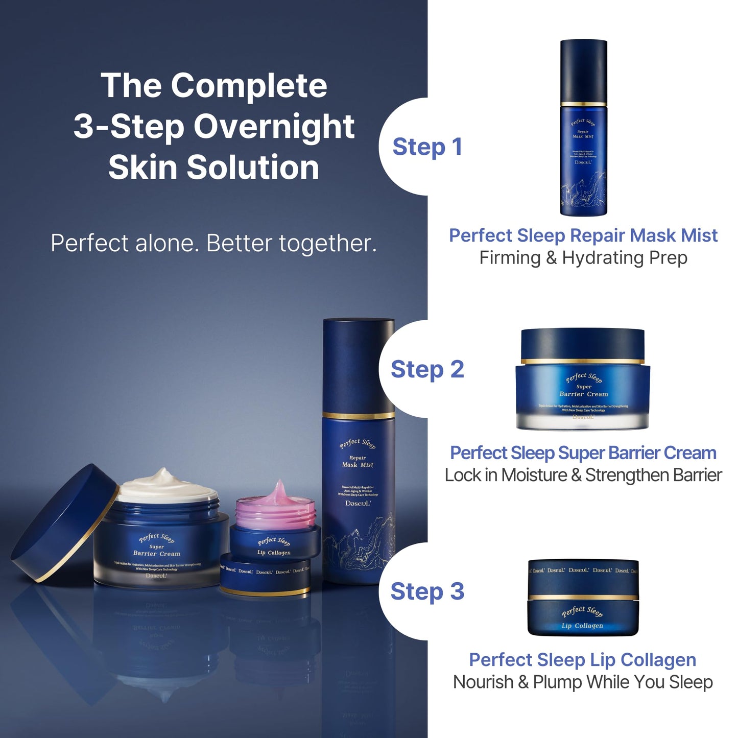 Perfect Sleep Lip Collagen 0.52fl.oz, Intensive Collagen Lip Sleeping Mask Infused with Peptides, Rice Protein & Willow Bark Extract for Overnight Plumping, Repairing & Smoothing, Korean Lip Treatment