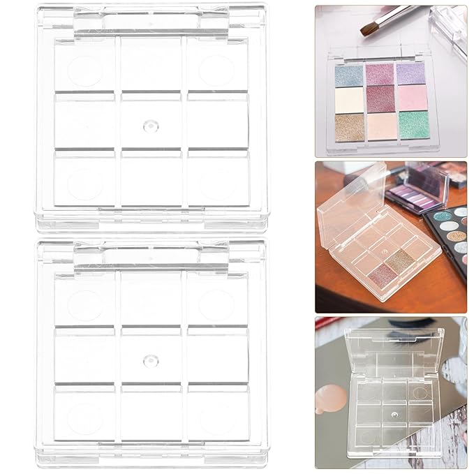 Healifty 2pcs Empty Lipstick Palette 9 Grids Diy