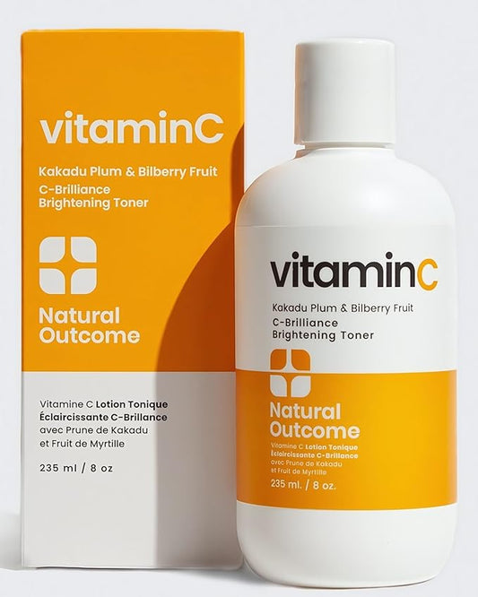 C-Brilliance Vitamin C Toner for Face Daily Witch Hazel Facial Astringent with Kakadu Plum and Bilberry Fruit 8 oz Vegan, Fragrance Free