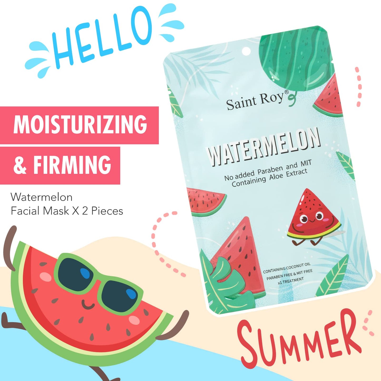 8 Pack Sheet Hydrating Face Masks Skincare for Women, Bulk Fruit Face Mask Skin Care, Facial Masks Set for All Skin Types, Christmas Birthday Gifts, Moisturising Sheet Mask, Soothe Facial Masks