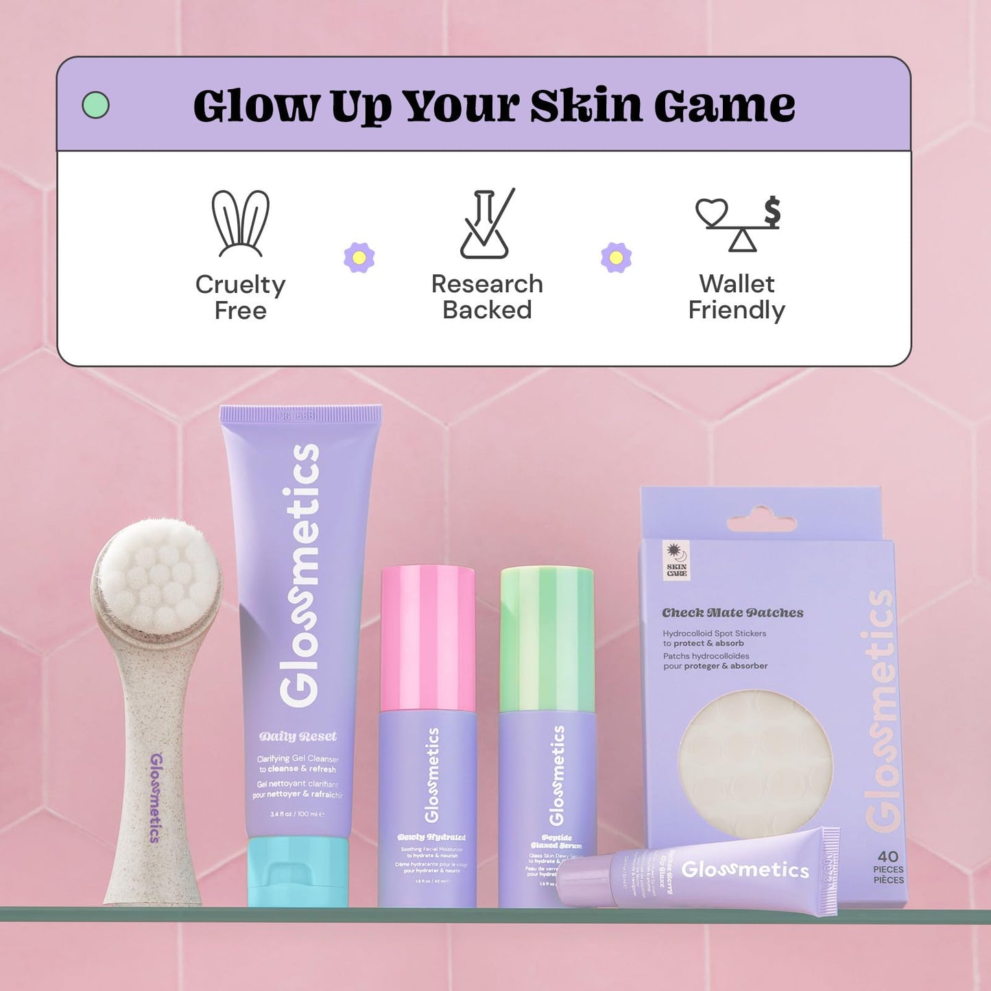 Glossmetics Balance & Purify Bundle - Teen Skin Care Kit for Sensitive Skin. Daily Boys & Girls Skincare Regimen, Starter Gift Set with Centella Asiatica For Hydrating Skin, Airplane-Friendly Sizes