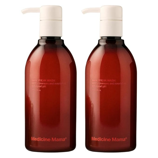 Medicine Mama's Apothecary Vmagic Gentle Feminine Wash pH Balanced to Cleanse and Rejuvenate Intimate Skin with Chamomile, Collagen, Vitamin E and Sage – Hormone Free — 8 oz, 2-Pack