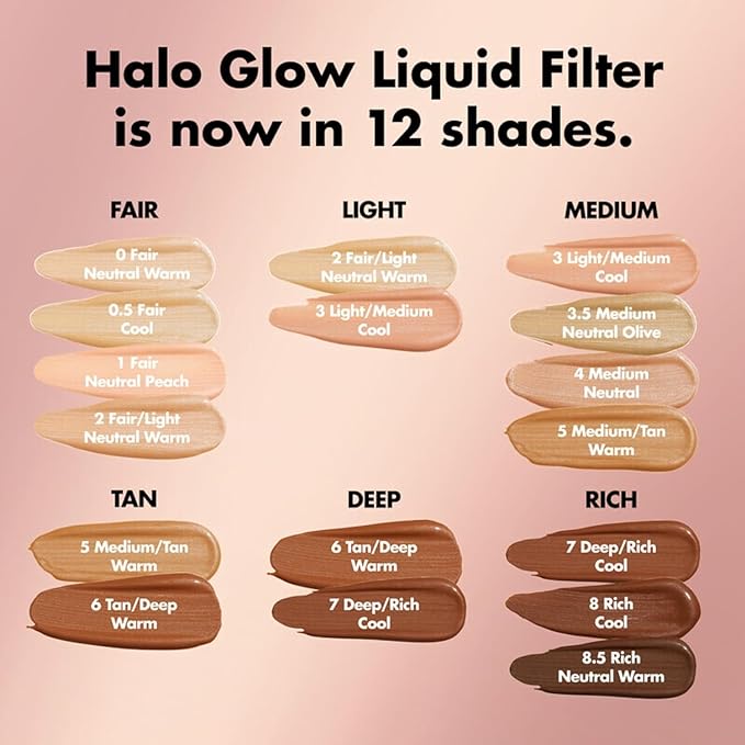 e.l.f. Halo Glow Liquid Filter, Complexion Booster For 1 Fair