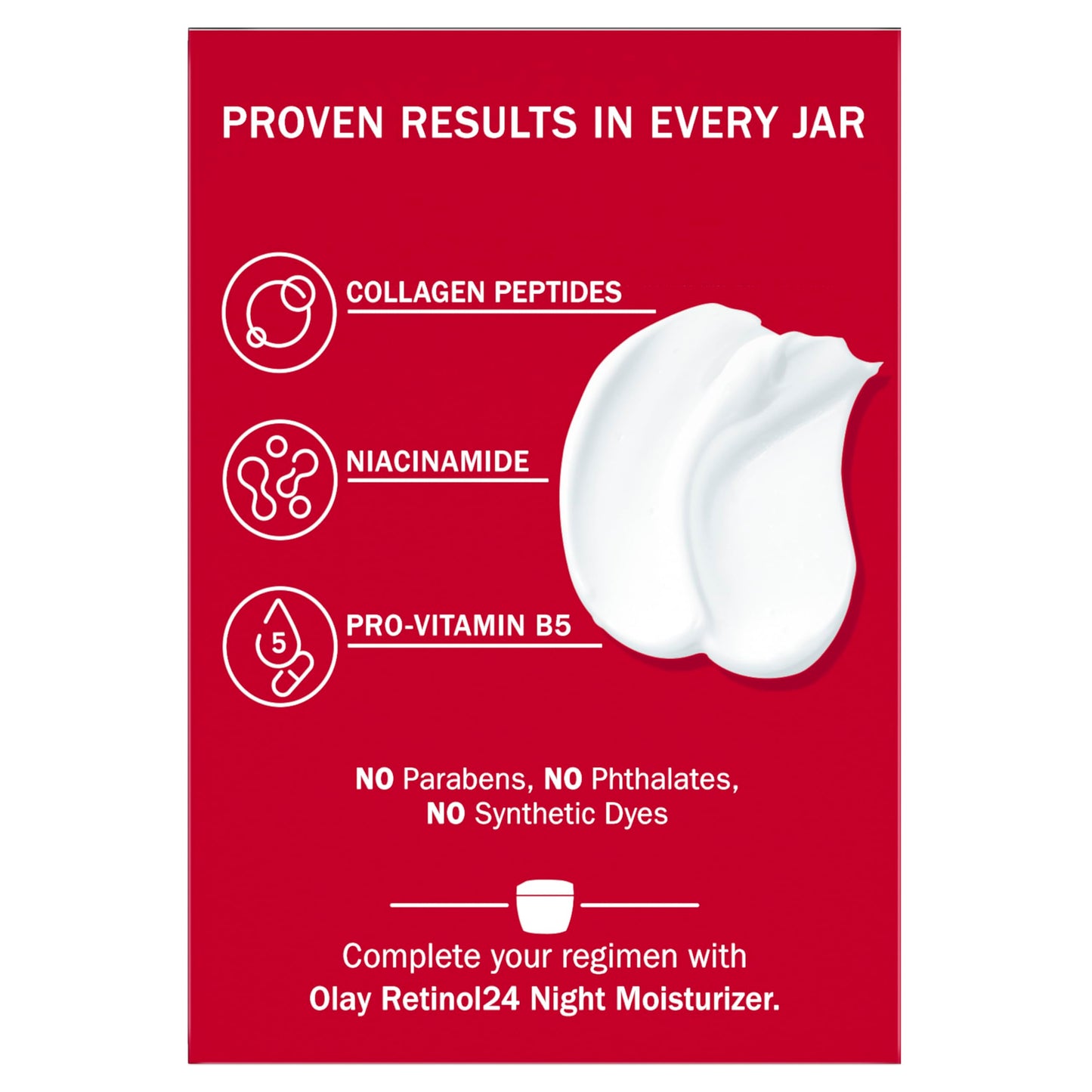 Olay Collagen Peptide Face Moisturizer, Firming Cream for Women, Fragrance-Free, Non-Greasy - Hydrating, Anti-Aging, Anti-Wrinkle, Smoothing of Fine Lines, Tightening Skin Care - Niacinamide, 1.7 Oz