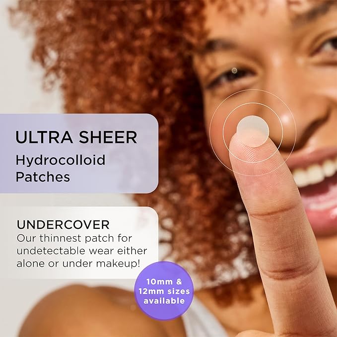 ZitSticka Invisible Pimple Patches for Face, Hydrocolloid Patches, Ultra-Thin Clear with Azelaic Acid & CICA Blemish Patch, Pimple Stickers (UNDERCOVER 108ct)