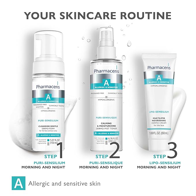 Nourishing Lipid Face Cream with Emollients and Niacinamide, Helps Restore Skin's Barrier, Moisturize & Soothe, Rich Cream for Dry, Sensitive & Allergy-Prone Skin, LIPO-SENSILIUM