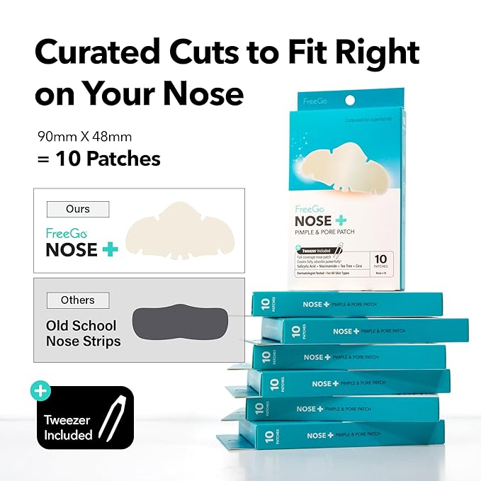 FreeGo Hydrocolloid Acne Patches for Face, Large Pimple Patches for Breakouts, Zit, Blemish Spot, Facial Stickers, Korean Pimple Patches