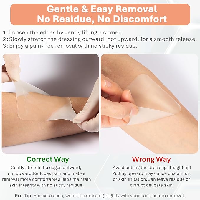 Hydrocolloid Wound Dressing 3" x 3" – 20 Pack Ultra Thin Self-Adhesive Bandages for Wound Care, Bed Sores, Acne, Blisters – Waterproof & Absorbent Hydrocolloid Patches for Faster Healing