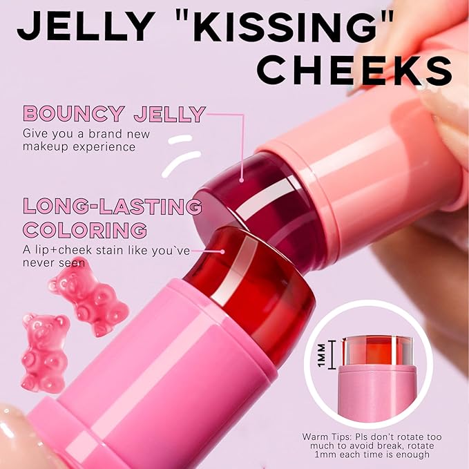 Cooling Water Jelly Tint, Cream Jelly Blush Stick Women #04