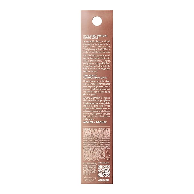 e.l.f. Halo Glow Contour Beauty Wand, Liquid Contour Cruelty-free, Medium/Tan