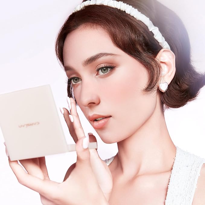 3 Colors Blush Palette For Cheek Makeup, Matte Sunset Orange, 0.37Oz