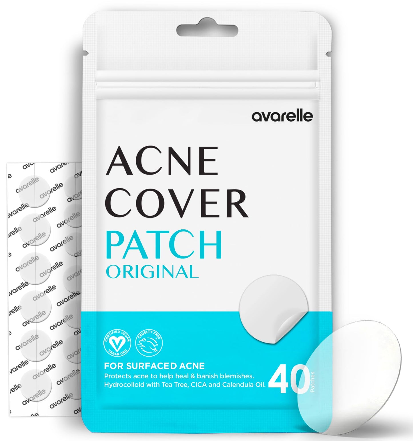 AVARELLE Hide-and-remove Kit Pimple Patches | Hydrocolloid Acne Patches for Blemishes and Zit for Face, Vegan, Cruelty Free