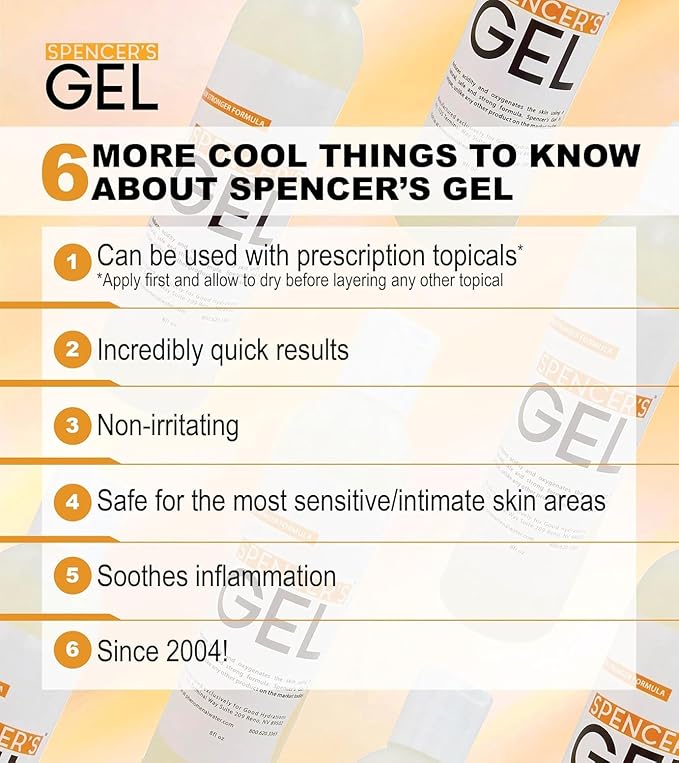 Spencer's Gel Alkaline Formula (8oz) Since 2004 The Only High-pH Solution for Stubborn Skin Issues (Boils, Furuncles, Ulcerations, Pressure Wounds, etc.) Non-Stinging, Fast-Acting