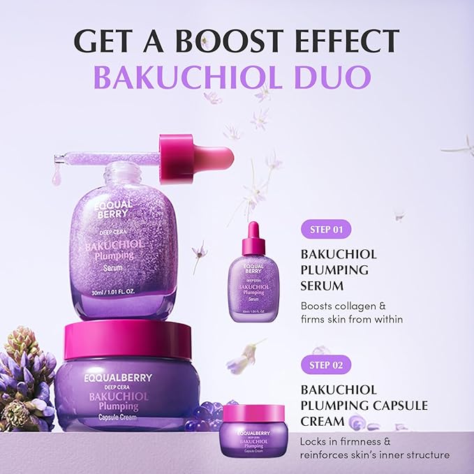 Bakuchiol Plumping Serum – Pore and Wrinkle Minimizer | Retinol Alternative for Sensitive Skin | Enhances Firmness and Elasticity with Ceramide, 1.01oz / 30ml