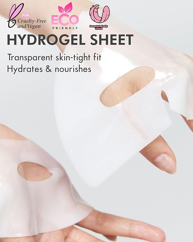 DERMAL Collagen Hydrogel Melting Jelly Gel Mask 4ea - Korean Overnight Face Mask - Deep Hydration, Skin Firming, and Wrinkle Care for Glassy Skin - Korean Skincare
